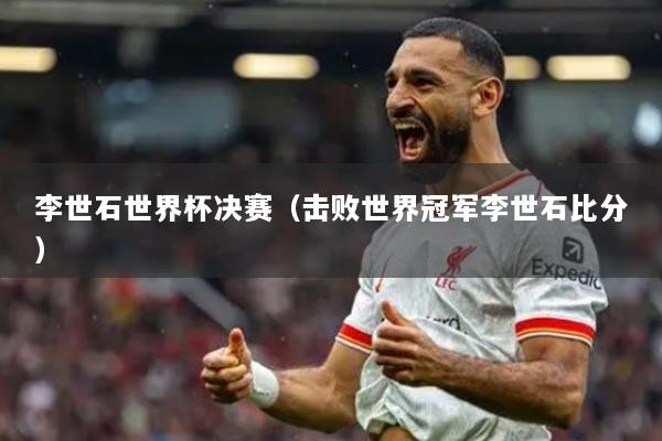 李世石世界杯决赛（击败世界冠军李世石比分）